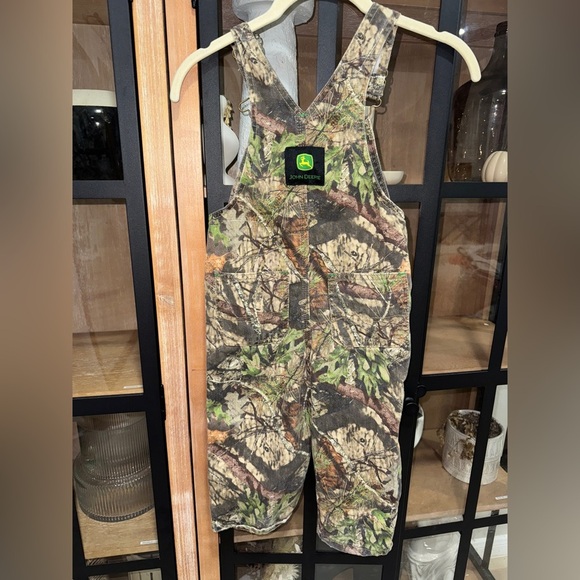 John Deere Camo overalls toddler boy mossy oak cotton logo hunting - Picture 2 of 7